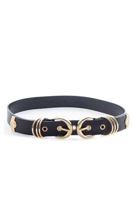 Black/gold double buckle belt VERSACE JEANS COUTURE | BF1171447-899